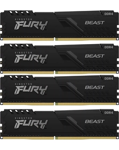 Оперативная память KINGSTON FURY Beast Black DIMM DDR4 128GB (4x32GB) 3200 MHz (KF432C16BBK4/128) Kingston