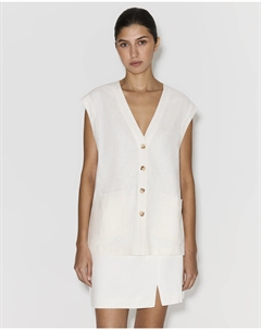 Жилет изо льна молочного цвета 2mood