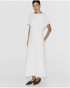 Платье из смесового льна молочного цвета 2mood