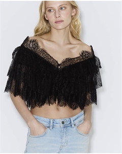 Топ из кружева черного цвета 2mood