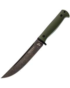 Туристический нож Смерш М модель 622, сталь AUS-8, рукоять резинопластик, зеленый Нокс