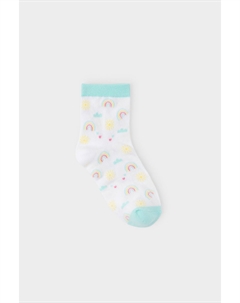 Короткие трикотажные носки для девочки Crockid