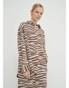 Рубашка изо льна с вискозой, Бежевый Ostin