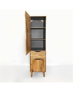 Шкаф в ванную из массива карагача 2 двери  бежевый So'home