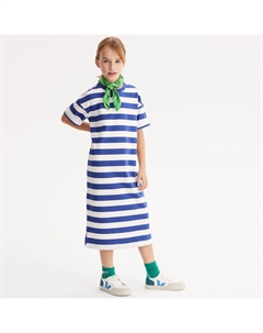 Платье-футболка в полоску с коротким рукавом бежевый La redoute collections