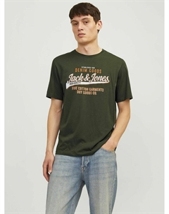 Футболка с круглым вырезом и рисунком зеленый Laredoute