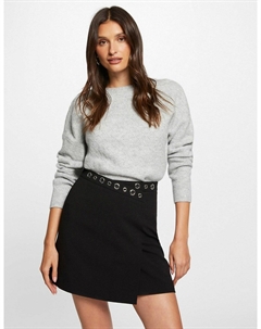 Прямая юбка мини черный Laredoute