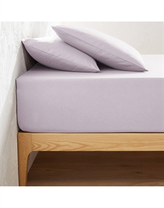 Простыня-чехол однотонная из поликоттона бортик 32 см Scenario фиолетовый Laredoute