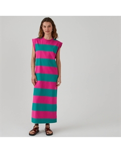 Платье-футболка длинное в полоску зеленый Laredoute