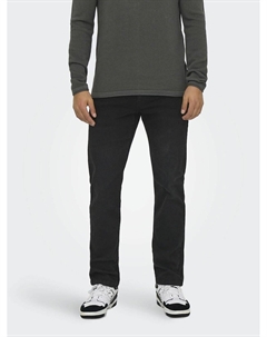 Джинсы прямые Weft черный Only & sons