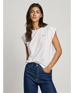 Футболка с короткими рукавами и логотипом белый Laredoute