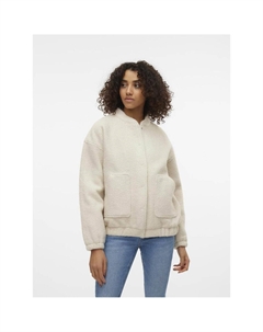 Короткий бомбер свободный крой белый Laredoute