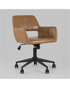 Кресло офисное из экокожи каштановый So'home