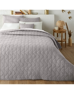 Стеганое покрывало 100 хлопок Zig Zag Scenario серый Laredoute