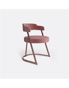 Стул кухонный из велюра оранжевый Laredoute