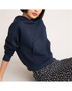 Свитшот с укороченным капюшоном синий Laredoute