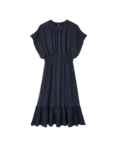 Платье длинное с короткими рукавами синий La redoute collections