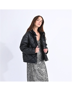 Куртка стеганая короткая с капюшоном с эффектом пропитки черный Laredoute