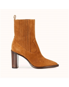 Ботинки из кожи на каблуке Zaeli в ковбойском стиле каштановый Laredoute