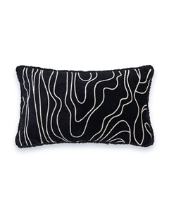 Чехол на подушку из велюра Pongou черный Laredoute