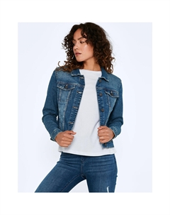 Куртка из джинсовой ткакни на пуговицах синий Laredoute