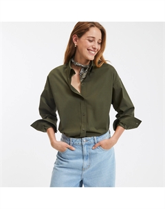 Рубашка-туника оверсайз Signature APOLLINE зеленый Laredoute