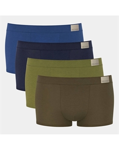 Комплект из 4 трусов-боксеров из натурального хлопка Go каштановый Laredoute