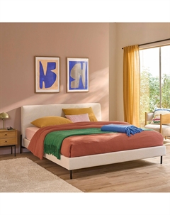 Кровать мягкая с кроватным основанием Tella бежевый Laredoute