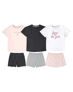 Комплект из 3 пижам из биохлопка 10-18 лет серый Laredoute