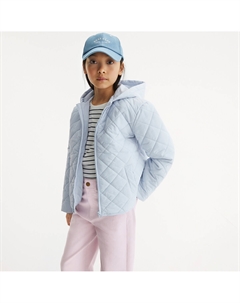 Тонкая стеганая куртка с капюшоном синий La redoute collections