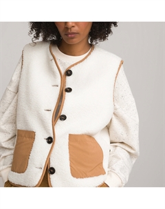 Куртка стеганая легкая без рукавов двухсторонняя белый Laredoute