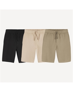 Комплект из 3 флисовых шорт типа бермуды черный La redoute collections