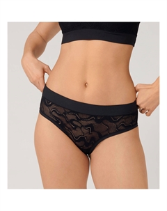 Трусы-слипы миди Go Allround Lace черный Laredoute