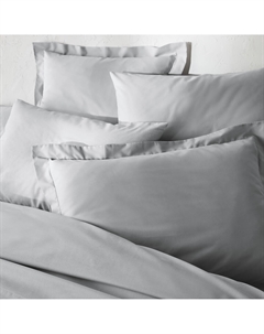 Пододеяльник на молнии однотонный хлопок Scenario серый La redoute interieurs