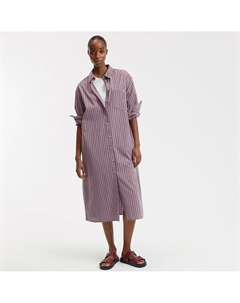 Платье-рубашка длинное в полоску с длинными рукавами другие La redoute collections