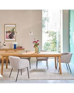 Стол обеденный на 8 персон из массива дуба Cennas бежевый Laredoute