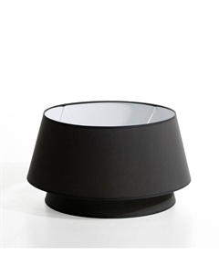 Абажур двойной из хлопка Epilogon диаметр 40 см черный Laredoute