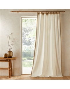 Штора из хлопкового велюра и льна Venita белый Am.pm.