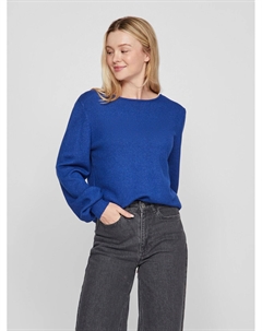 Пуловер с V-образным вырезом из тонкого трикотажа синий Laredoute