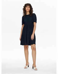 Платье короткое расклешенное синий Jdy