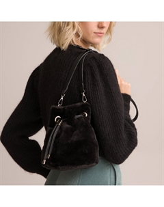 Сумка из искусственного меха черный Laredoute