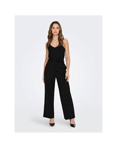 Комбинезон длинный на тонких бретелях черный Laredoute