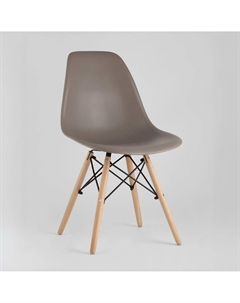 Комплект из четырех стульев из массива бука серый Laredoute