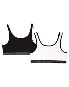 Комплект из двух бюстгальтеров-топов из хлопка белый Laredoute