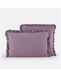 Детская наволочка из однотонной хлопчатобумажной газовой ткани Kumla фиолетовый La redoute interieurs