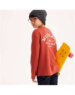 Лонгслив с принтом оранжевый Laredoute