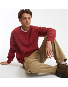 Джемпер с горловиной из модной трикотажной ткани оранжевый Laredoute