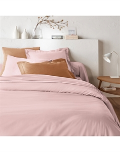 Пододеяльник хлопковый однотонный Scnario розовый Laredoute