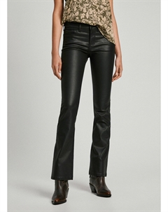 Брюки облегающие с расклешенным низом и низкой посадкой черный Laredoute