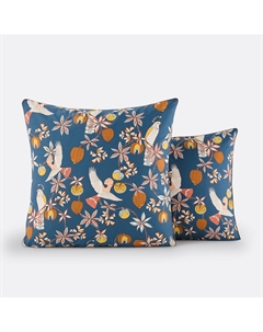 Наволочка из хлопковой перкали Letti синий Laredoute